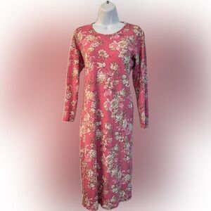 Floral Pink Long Sleeve Dress